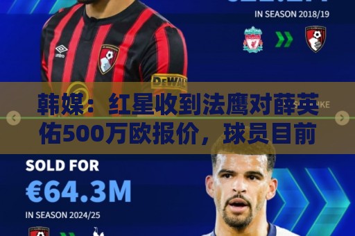 韩媒:红星收到法鹰对薛英佑500万欧报价,球员目前正备战新赛季 韩媒:红星收到法鹰对薛英佑500万欧报价,球员目前正备战新赛季