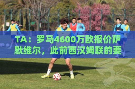 TA:罗马4600万欧报价萨默维尔,此前西汉姆联的要价是5000万英镑 TA:罗马4600万欧报价萨默维尔,此前西汉姆联的要价是5000万英镑